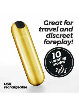 IMOAN BALA VIBRATÓRIA RECARREGÁVEL DOURADA CRUSHIOUS