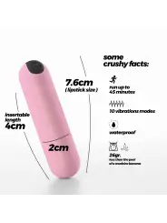 IMOAN BALA VIBRATÓRIA RECARREGÁVEL ROSA PASTEL CRUSHIOUS