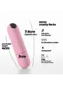 IMOAN BALA VIBRATÓRIA RECARREGÁVEL ROSA PASTEL CRUSHIOUS