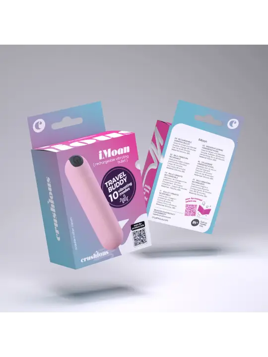 IMOAN BALA VIBRATÓRIA RECARREGÁVEL ROSA PASTEL CRUSHIOUS