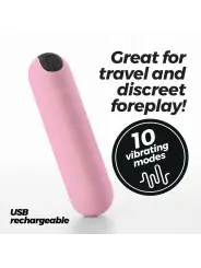 IMOAN BALA VIBRATÓRIA RECARREGÁVEL ROSA PASTEL CRUSHIOUS