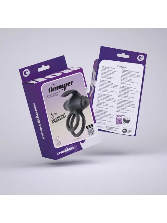 THUMPER ANEL PENIANO DUPLO VIBRATÓRIO COM COMANDO CRUSHIOUS