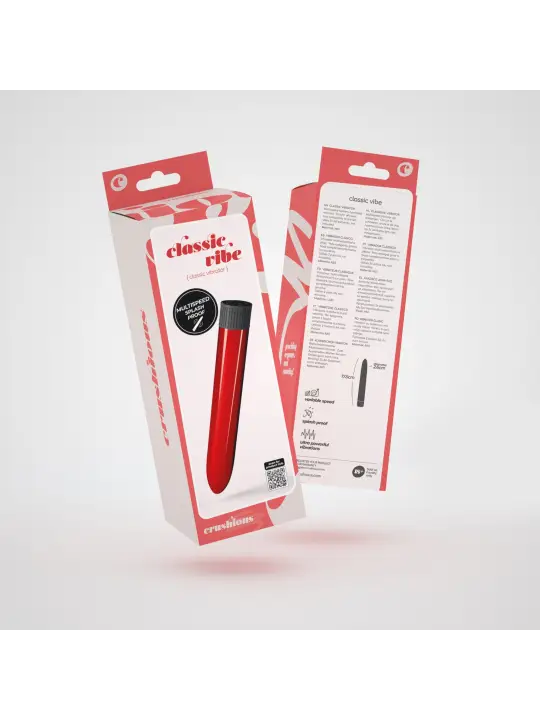 VIBRADOR CLASSIC VIBE CRUSHIOUS VERMELHO