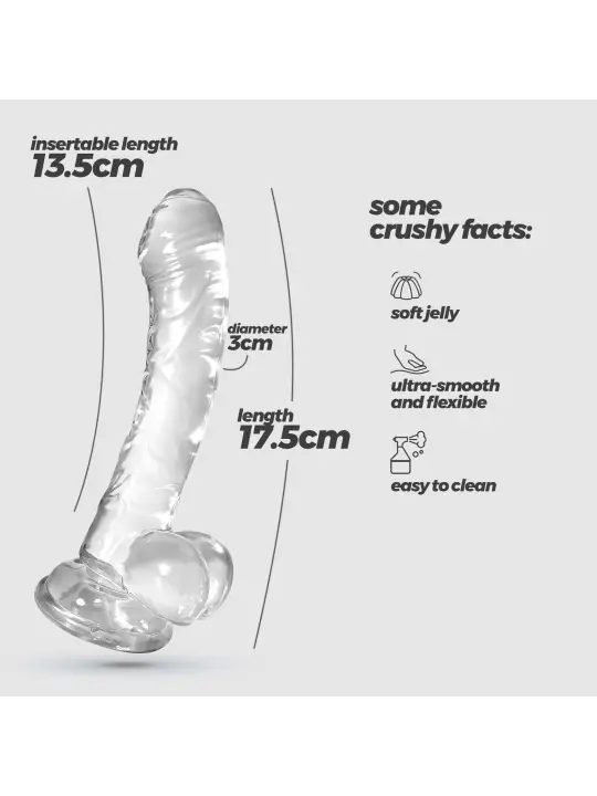 HUDINI DILDO ANAL JELLY TRANSPARENTE CRUSHIOUS
