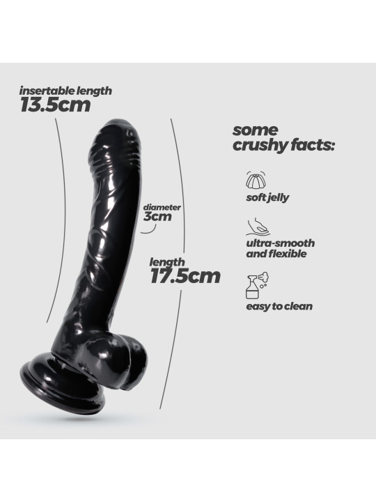 HUDINI DILDO ANAL JELLY PRETO CRUSHIOUS