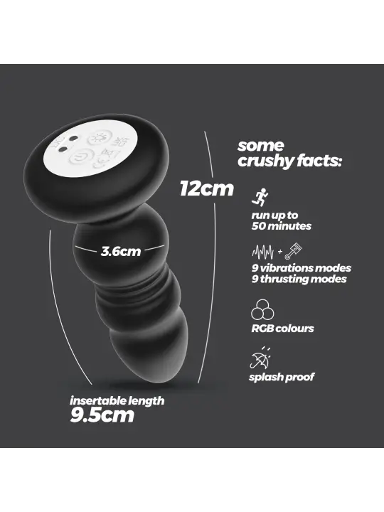 AUSTRALIS PLUG ANAL COM LED E COMANDO À DISTÂNCIA CRUSHIOUS