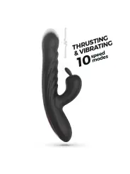 LAPIN VIBRADOR RECARREGÁVEL RABBIT COM IMPULSO PRETO CRUSHIOUS