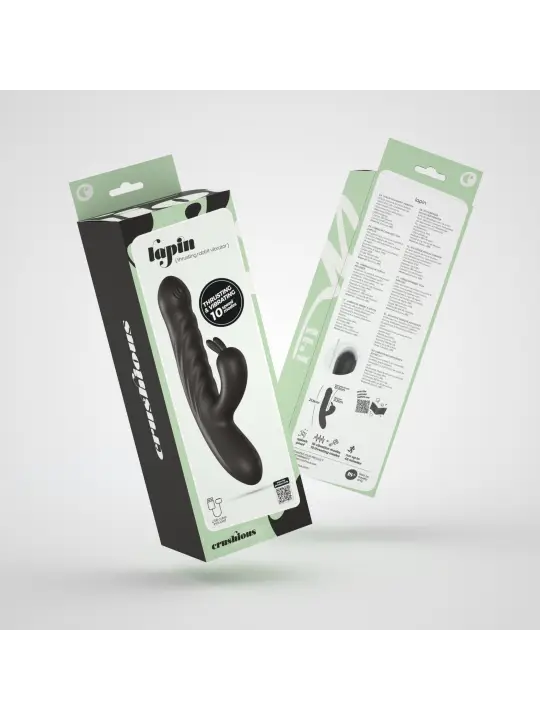 LAPIN VIBRADOR RECARREGÁVEL RABBIT COM IMPULSO PRETO CRUSHIOUS