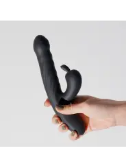 LAPIN VIBRADOR RECARREGÁVEL RABBIT COM IMPULSO PRETO CRUSHIOUS