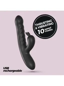 LAPIN VIBRADOR RECARREGÁVEL RABBIT COM IMPULSO PRETO CRUSHIOUS