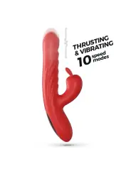 LAPIN VIBRADOR RECARREGÁVEL RABBIT COM IMPULSO VERMELHO CRUSHIOUS