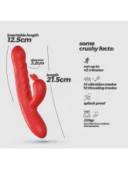 LAPIN VIBRADOR RECARREGÁVEL RABBIT COM IMPULSO VERMELHO CRUSHIOUS