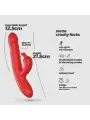 LAPIN VIBRADOR RECARREGÁVEL RABBIT COM IMPULSO VERMELHO CRUSHIOUS