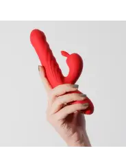 LAPIN VIBRADOR RECARREGÁVEL RABBIT COM IMPULSO VERMELHO CRUSHIOUS