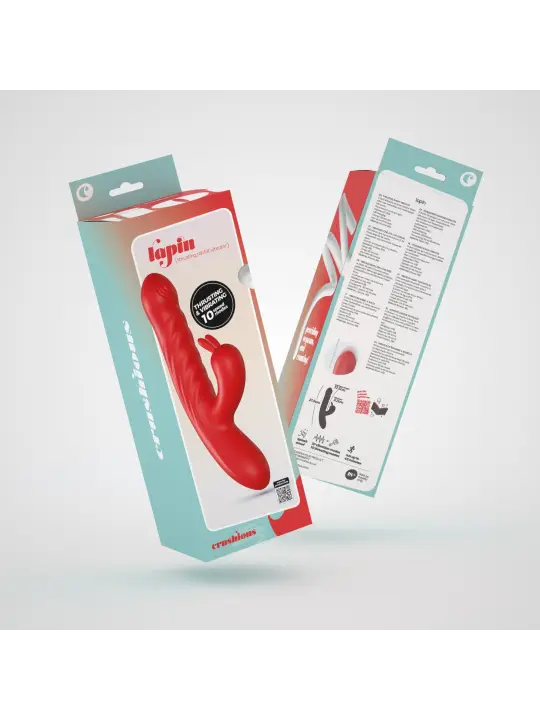 LAPIN VIBRADOR RECARREGÁVEL RABBIT COM IMPULSO VERMELHO CRUSHIOUS