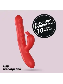 LAPIN VIBRADOR RECARREGÁVEL RABBIT COM IMPULSO VERMELHO CRUSHIOUS