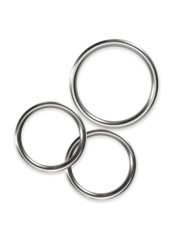 METALEROS CONJUNTO DE 3 ANÉIS PENIANOS EM METAL CRUSHIOUS