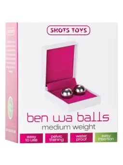 BOLAS VAGINAIS BEN WA BALLS MEDIUM WEIGHT PRATEADAS 