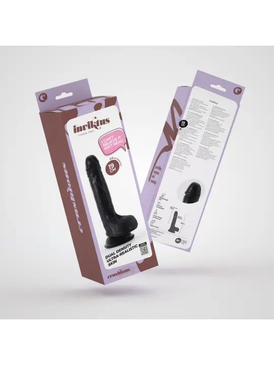 DILDO DE SILICONE LÍQUIDO INVIKTUS 7 CRUSHIOUS PRETO