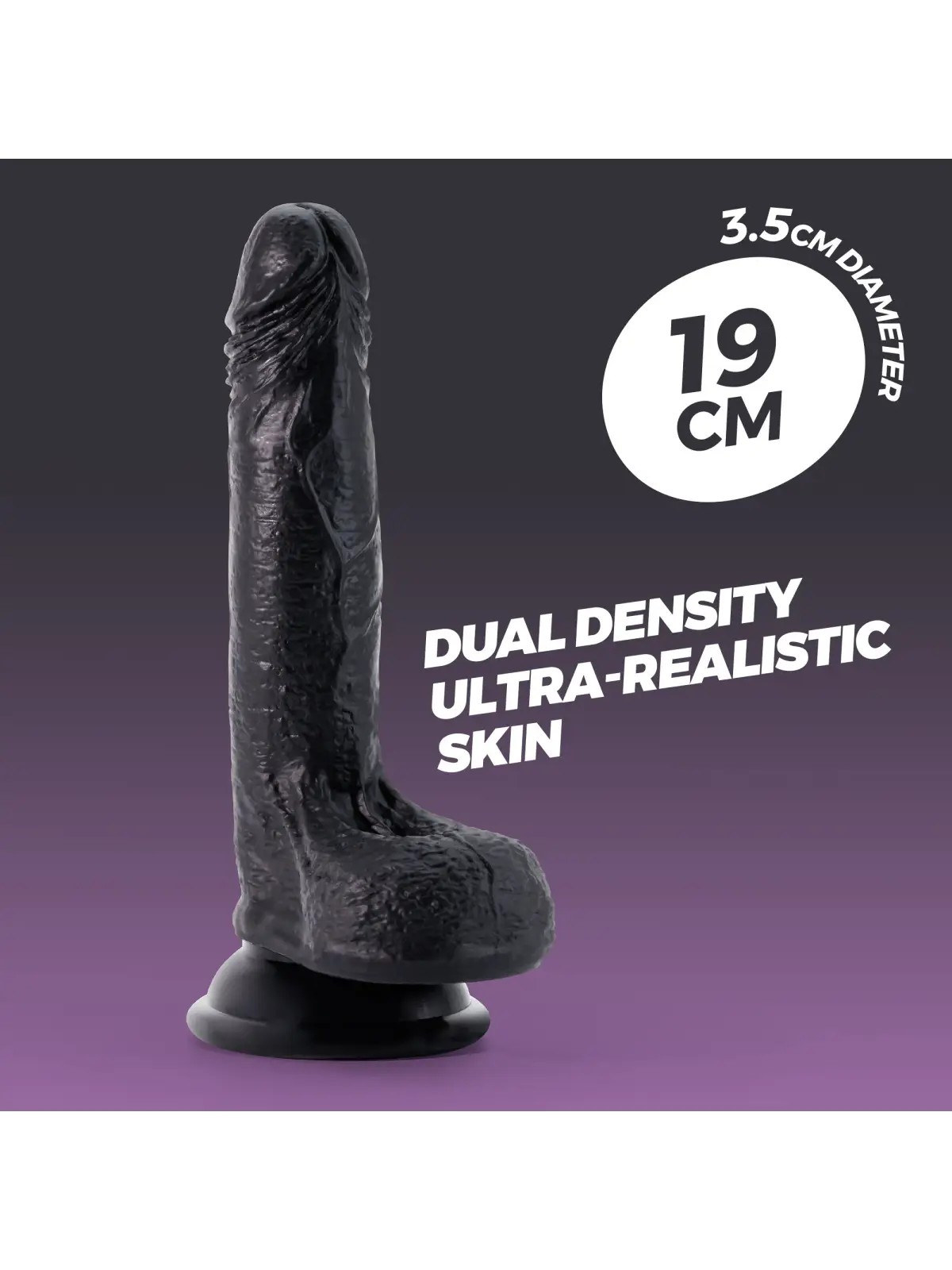 DILDO DE SILICONE LÍQUIDO INVIKTUS 7 CRUSHIOUS PRETO
