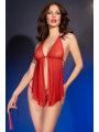 CAMISA DE NOITE E TANGA CR-4695 VERMELHA CHILIROSE CAMISA DE NOITE E TANGA CR-4695 VERMELHA CHILIROSE