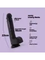 DILDO DE SILICONE LÍQUIDO INVIKTUS 8 CRUSHIOUS PRETO