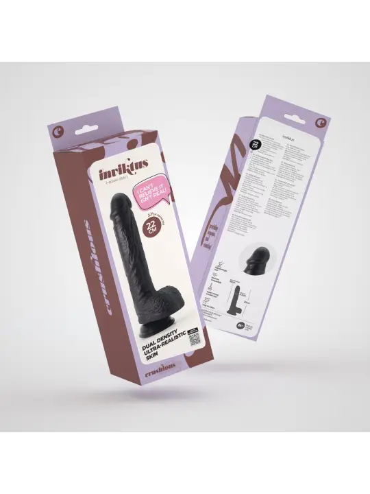 DILDO DE SILICONE LÍQUIDO INVIKTUS 8 CRUSHIOUS PRETO