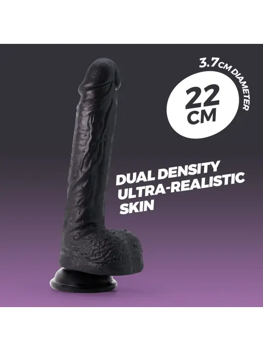 DILDO DE SILICONE LÍQUIDO INVIKTUS 8 CRUSHIOUS PRETO