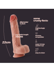 DILDO DE SILICONE LÍQUIDO INVIKTUS 8,5 CRUSHIOUS PELE