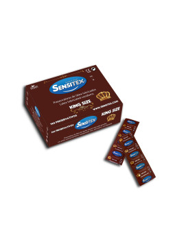 PRESERVATIVOS NATURAIS KING SIZE 144 UNIDADES SENSITEX