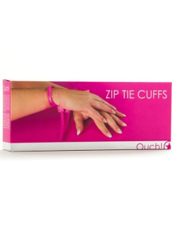 ALGEMAS DESCARTÁVEIS DE PLÁSTICO OUCH! ZIP TIE CUFFS ROSA