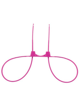 ALGEMAS DESCARTÁVEIS DE PLÁSTICO OUCH! ZIP TIE CUFFS ROSA