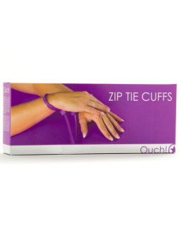 ALGEMAS DESCARTÁVEIS DE PLÁSTICO OUCH! ZIP TIE CUFFS ROXAS