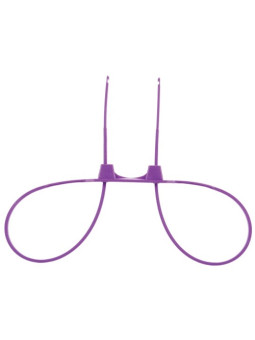 ALGEMAS DESCARTÁVEIS DE PLÁSTICO OUCH! ZIP TIE CUFFS ROXAS