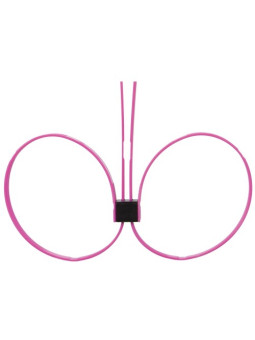 ALGEMAS DESCARTÁVEIS DE PLÁSTICO OUCH! ZIP TIE CUFFS EXTENDED ROSA