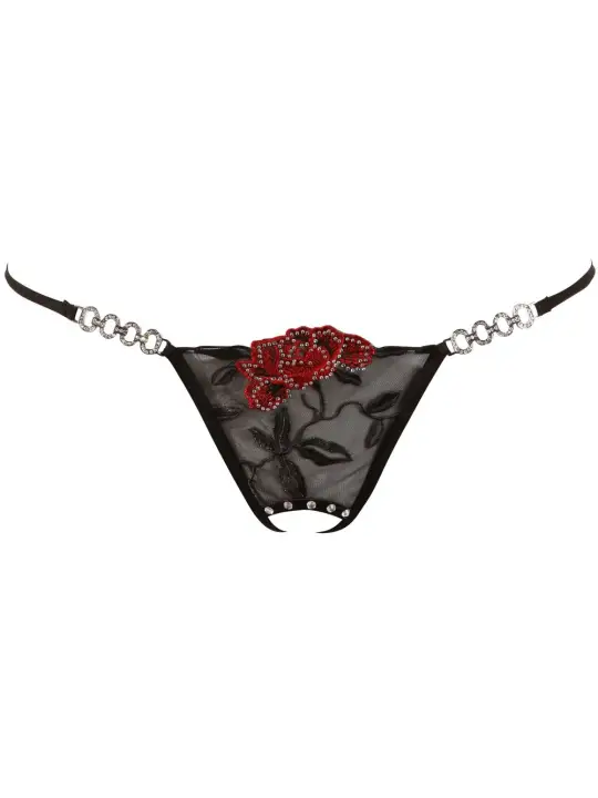 TANGA ROSE COM ABERTURA