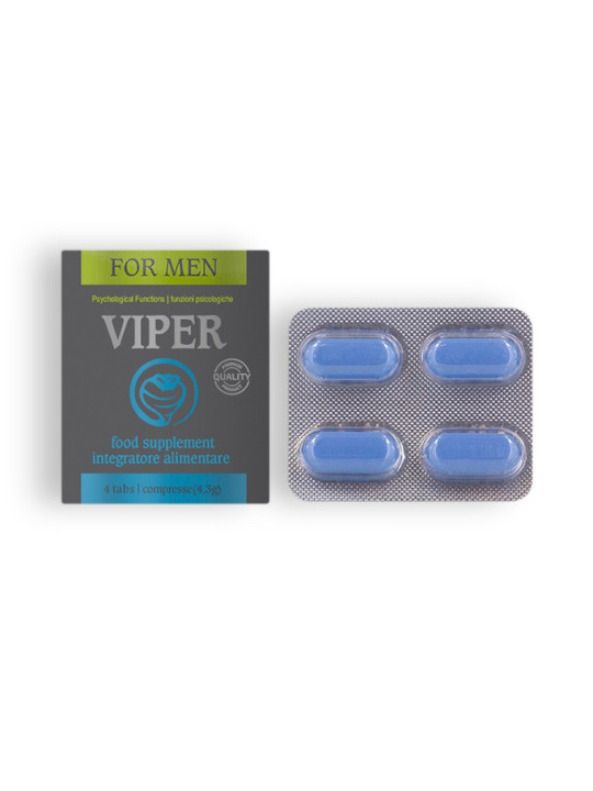 CÁPSULAS ESTIMULANTES VIPER PARA HOMEM 4 CAPS