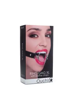 MORDAÇA OUCH! RING GAG XL PRETA