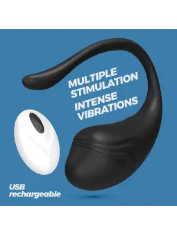 OVO VIBRATÓRIO RECARREGÁVEL COM COMANDO TAMAGO CRUSHIOUS PRETO