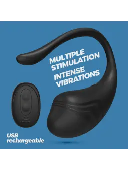 OVO VIBRATÓRIO RECARREGÁVEL COM COMANDO TAMAGO CRUSHIOUS PRETO