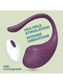 OVO VIBRATÓRIO RECARREGÁVEL COM COMANDO TAMAGO CRUSHIOUS ROXO