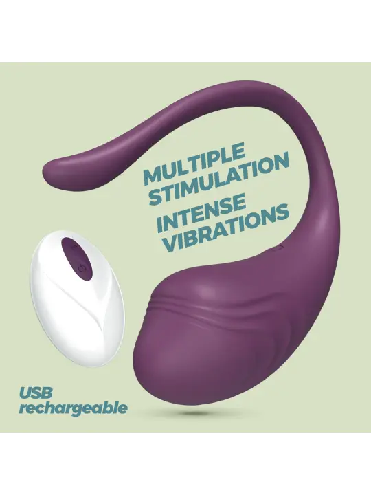 OVO VIBRATÓRIO RECARREGÁVEL COM COMANDO TAMAGO CRUSHIOUS ROXO