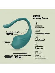 OVO VIBRATÓRIO RECARREGÁVEL COM COMANDO TAMAGO CRUSHIOUS ESMERALDA