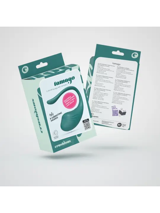 OVO VIBRATÓRIO RECARREGÁVEL COM COMANDO TAMAGO CRUSHIOUS ESMERALDA