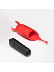 O-PET DIABO COM BALA DE 10 VIBRAÇÕES VERMELHO CRUSHIOUS