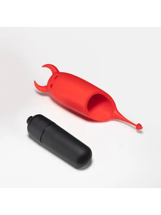 O-PET DIABO COM BALA DE 10 VIBRAÇÕES VERMELHO CRUSHIOUS