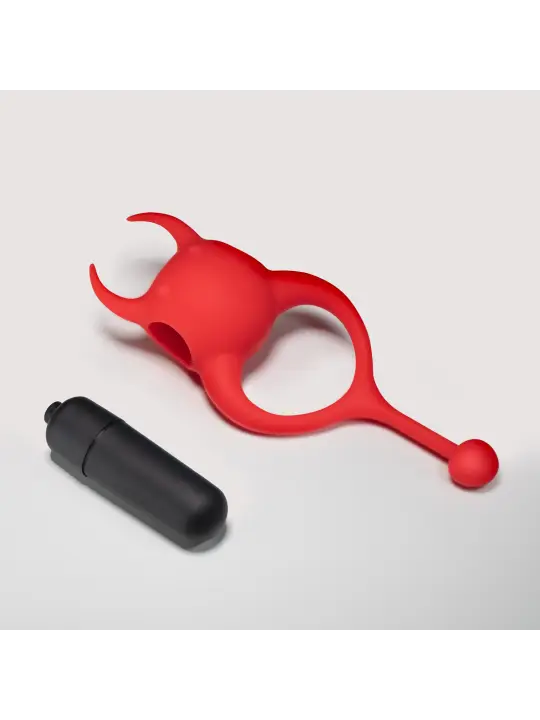 DAEMON ANEL PARA O PÉNIS COM VIBRAÇÃO VERMELHO CRUSHIOUS
