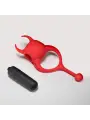 DAEMON ANEL PARA O PÉNIS COM VIBRAÇÃO VERMELHO CRUSHIOUS