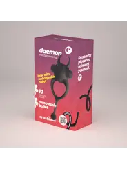 DAEMON ANEL PARA O PÉNIS COM BALA RECARREGÁVEL PRETO CRUSHIOUS