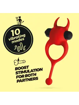 DAEMON ANEL PARA O PÉNIS COM VIBRAÇÃO VERMELHO CRUSHIOUS